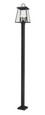 Z-Lite 521PHBS-536P-BK Broughton 4-Light Outdoor Post Mounted Fixture