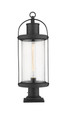 Z-Lite 569PHB-533PM-BK Roundhouse Single Light Outdoor Pier Mounted Fixture