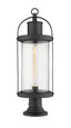 Z-Lite 569PHB-553PM-BK Roundhouse Single Light Outdoor Pier Mounted Fixture