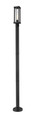 Z-Lite 586PHMR-567P-BK Glenwood Single Light Outdoor Post Mounted Fixture