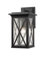 Z-Lite 583B-BK Brookside Single Light Outdoor Wall Light