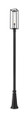 Z-Lite 584PHBR-519P-BK Dunbroch Single Light Outdoor Post Mounted Fixture