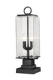 Z-Lite 592PHMS-SQPM-BK Sana 2-Light Outdoor Pier Mounted Fixture