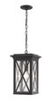 Z-Lite 583CHB-BK Brookside Single Light Outdoor Chain Mount Ceiling Fixture