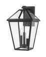 Z-Lite 579XL-BK Talbot 3-Light Outdoor Wall Light