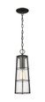 Z-Lite 591CHB-BK Helix Single Light Outdoor Chain Mount Ceiling Fixture