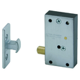 Ives CL12 Invisible Touch Latch with strike plate, Satin Chrome finish, for cabinet applications