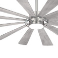 Minka-Aire F870L Windmolen - 65" with LED Light Kit - 12 Blade Outdoor LED Energy Star Ceiling Fan with Remote Included