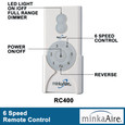 Minka-Aire F870L Windmolen - 65" with LED Light Kit - 12 Blade Outdoor LED Energy Star Ceiling Fan with Remote Included