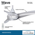 Minka-Aire F843 Wave - 52" - 3 Blade Indoor Ceiling Fan with Remote Included