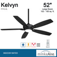Minka-Aire F717L - Kelvyn - 52" withLED Light Kit - 5 Blade Indoor Ceiling Fan