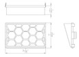 WAC Lighting WAC-5021-HCL Snap-on Honeycomb Louver Glare Control for WAC Landscape Lighting Wall Wash