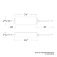 WAC Lighting WAC-PS-24DC-U96R-WE Wet Location Sealed Hardwired Electronic Transformer for Outdoor 24V Strip