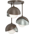 Hubbardton Forge HUB-121374 Brooklyn 3-Light Double Shade Semi-Flush