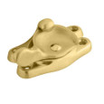 Ives 07A window sash lock and keeper, bright brass finish, aluminum construction
