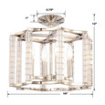 Crystorama 8854 Carson 4 Light Semi Flush Mount