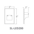 Modern Forms MDF-SL-LED200 120V LED Vertical Step and Wall Light