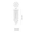 Modern Forms PD-41815R Cascade Etched Glass LED Round Chandelier