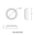 Modern Forms FM-W76108 Kind LED 3-CCT Indoor or Outdoor Flush Mount