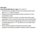 LCN 8310-853 Stainless Steel Hardwired Wall Mount Actuator with Blue Handicap Symbol 4-3/4" x 4-3/4"