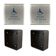 LCN LCN 8310-3857T 4-3/4" x 4-3/4" Square, Hard Wired Surface Mount Actuator Package with Handicap Symbol and Text LCN-8310-3857T
