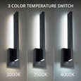 Modern Forms MDF-WS-W18122 Mako LED 3-CCT Indoor or Outdoor Wall Light