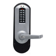 Dormakaba E-Plex 5200 Series Electronic Pushbutton Exit Trim with Winston Lever, Combination Entry and Key-in-Lever