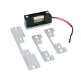 Von Duprin 5100-3FP Electric Strike for Cylindrical Locks and Deadlatches shown with three interchangeable faceplates and field wiring leads