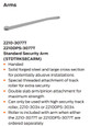 LCN 2210-3077T Standard Security Arm accessory for 2215DPS door closer – solid forged steel, handed, includes high security track roller