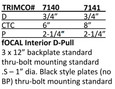 Trimco Trimco 7140 fOCAL Straight Pull Plates TRI-7140