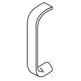 Trimco 1199 Straight Grip 1" Half Round (6" and 8" CTC Options)