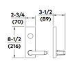 Dorma YR08 Wide Stile Exit Device Lever Trim, Escutcheon with R Lever Trim, Classroom Function