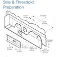 Adams Rite 1830 Series Swing Bolt Bottom Rail Deadlock for Ultra-Narrow Stile Doors