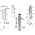 Adams Rite 1870 Series Cylinder-Operated Flushbolt with Key Control