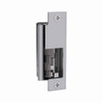 HES 8500 Universal Electric Strike Body, 630 Satin Stainless Steel finish, front and side view