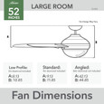 Hunter 52" 5 Blade Zayden Ceiling Fan with LED Light Kit and Handheld Remote
