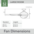 Hunter 52" 4 Blade Dempsey Damp Rated Ceiling Fan with LED Light Kit and Handheld Remote