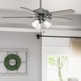 Hunter 52" 5 Blade Builder Ceiling Fan with LED Light Kit and Pull Chain (3 Bulb)