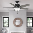 Hunter 52" 5 Blade Newsome Ceiling Fan with LED Light Kit and Pull Chain