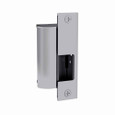 HES 1006 Series Electric Strike - Satin Chrome finish, front view with faceplate installed
