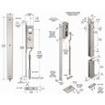 Adams Rite 1877 Cylinder-Operated Flushbolt for Paired Wood Doors