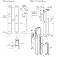 Adams Rite 4189 Flush Lockset with MS1847 Deadlock for Sliding Doors