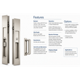 Adams Rite 4189 Flush Lockset with MS1847 Deadlock for Sliding Doors