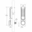 HES KP20 Stand-Alone Keypad Cabinet Lock Dimensions