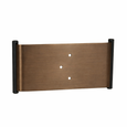 Trimco 1069 ADA Pocket Door Pull in Dark Oxidized Satin Bronze (613E) — front face view showing recessed flush pull with black Delrin grips