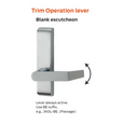 Von Duprin 371L-BE Lever - Blank Escutcheon Trim for 55 Series and 88 Series Exit Devices