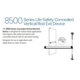 Adams Rite 8500 Series Concealed Vertical Rod Exit Device for Hollow Metal Doors