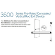 Adams Rite 3600 Series Fire-Rated Concealed Vertical Rod Exit Device for Hollow Metal Doors