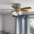 Hunter 42" 5 Blade Low Profile Low Profile Ceiling Fan and Pull Chain