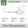 Hunter 52" 3 Blade Gallegos Damp Rated Ceiling Fan and Wall Control Hunter 52" 3 Blade Gallegos Damp Rated Ceiling Fan and Wall Control